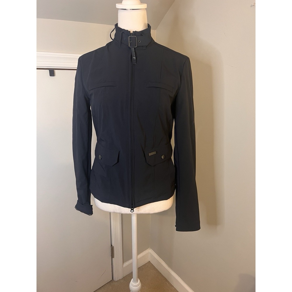 woolrich john rich bros Navy Blue Motorcycle Short Rain Light Jacket Small